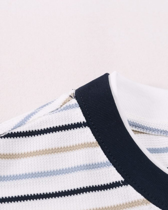 letuswin | SS25 Short-Sleeve T-Shirt | Oversized Structural Striped Design | Sportswear Unisex Styling #82587 - Image 25