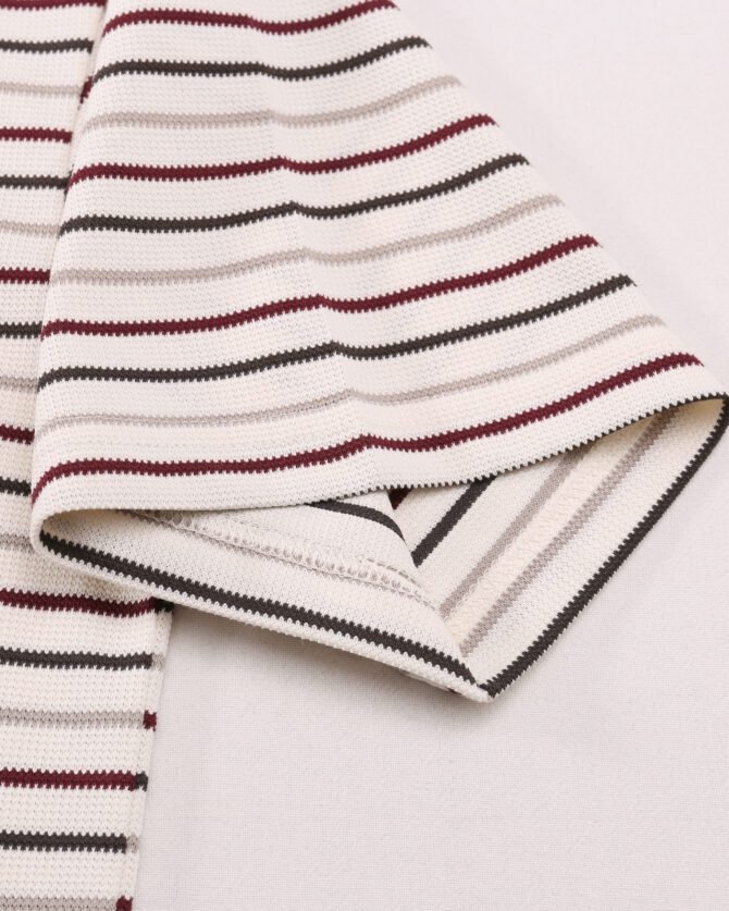 letuswin | SS25 Short-Sleeve T-Shirt | Oversized Structural Striped Design | Sportswear Unisex Styling #82587 - Image 11