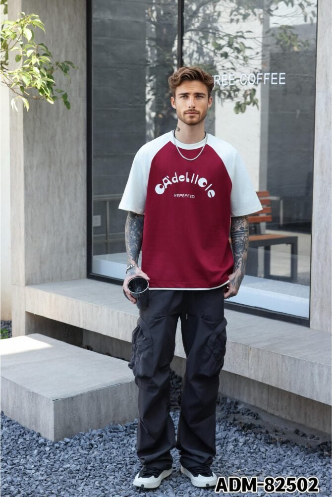 letuswin | 200g Short-Sleeve Tee | Heavyweight Loose Fit | Premium Burnout Finish | 100% Cotton | Streetwear Couple's Set | Cool-Touch Technology #82502 - Image 3