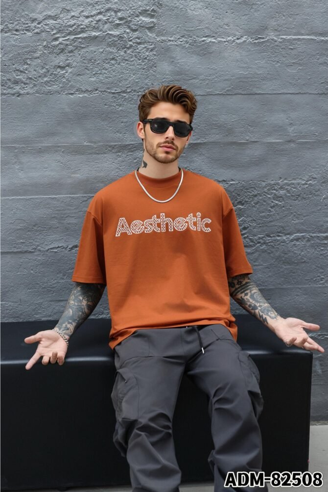 letuswin | SS25 Heavyweight T-Shirt | Loose Fit Guochao Tech Cotton | Printed Design | Gender-Neutral Casual  #82508 - Image 3