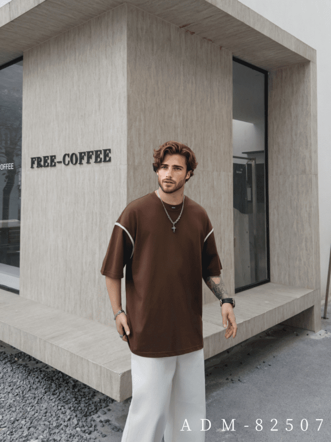 letuswin | Short-Sleeve Heavyweight Tee | Oversized American 3D Embroidery | 100% Cotton | Outdoor Camping Unisex  #82507 - Image 2