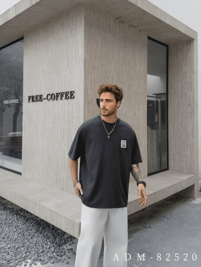 letuswin | SS25 New Heavyweight Tee | Oversized Patchwork Design | 100% Cotton | Streetwear Unisex  #82520 - Image 3