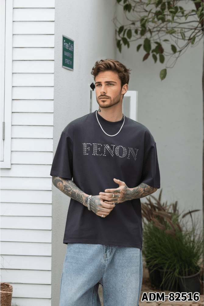 letuswin | New Short-Sleeve Tee | Loose Fit American Metallic Foil Appliqué | 100% Cotton | Streetwear Unisex Styling  #82516 - Image 3