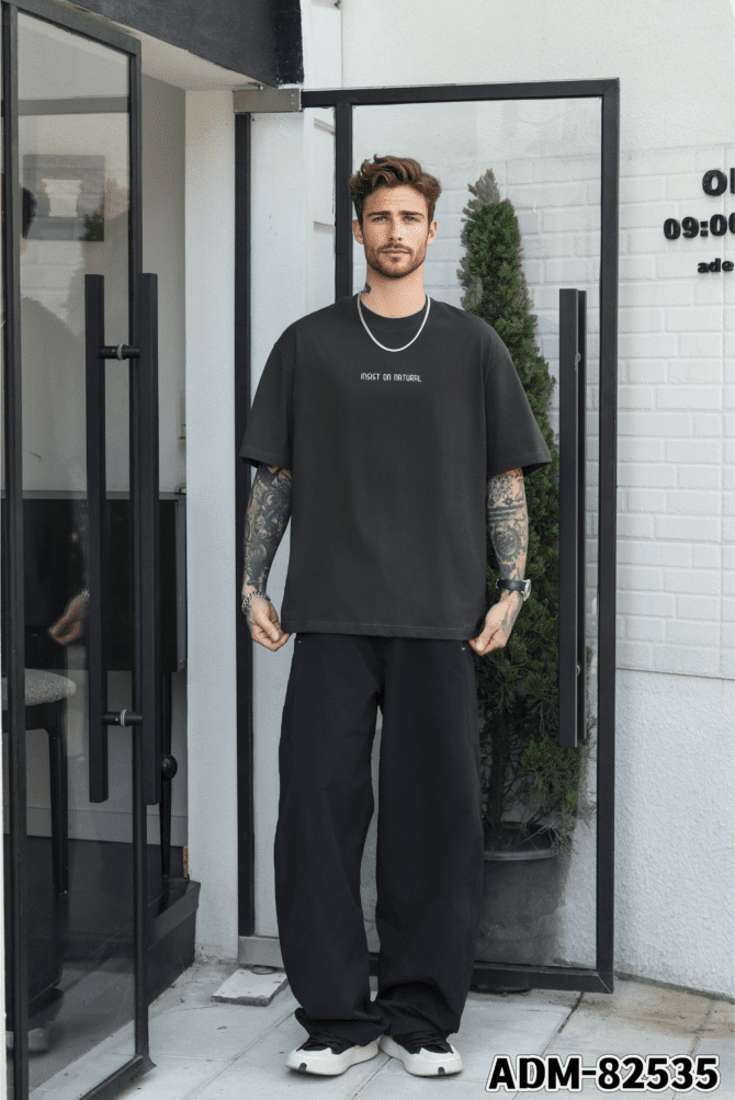 letuswin | SS25 Short-Sleeve Tee | Oversized Printed Structural Design | 100% Cotton | Streetwear Unisex #82535 - Image 7
