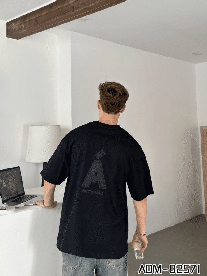 Heavyweight Short-Sleeve | Oversized Mountain Burnout Design | 220g 100% Cotton | Unisex Urban #82571 - Image 2