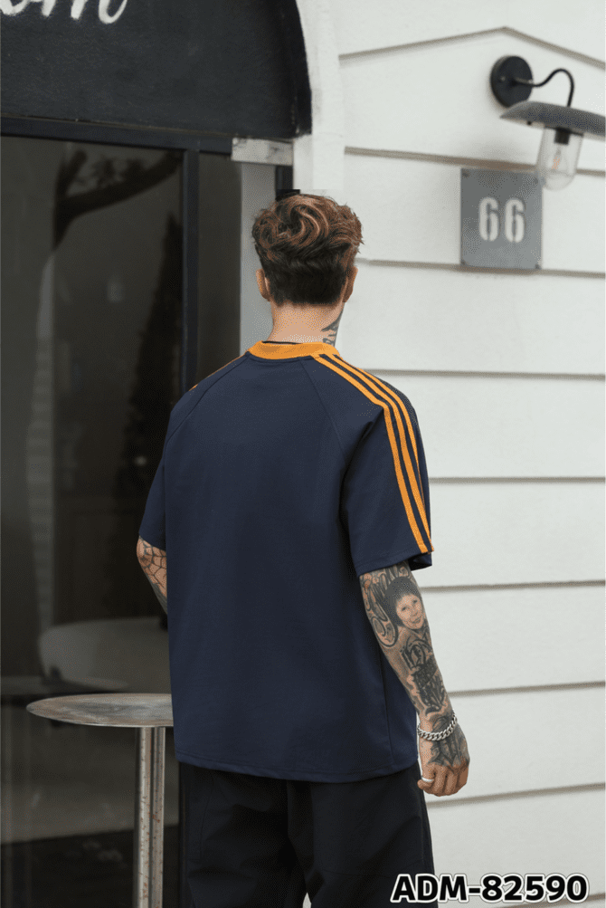 letuswin | SS25 Heavyweight Streetwear | Loose Fit Premium Striped Print | Daily Casual Unisex  #82590 - Image 2