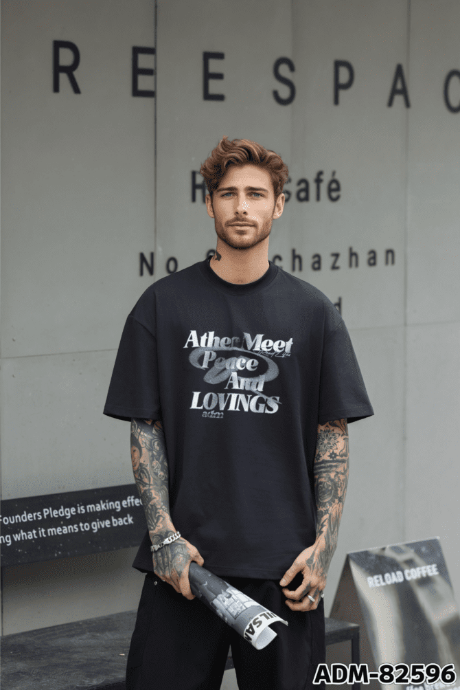 letuswin | SS25 Streetwear T-Shirt | Loose Fit Badge Print | Tech Cotton | Daily Casual Unisex  #82596 - Image 3