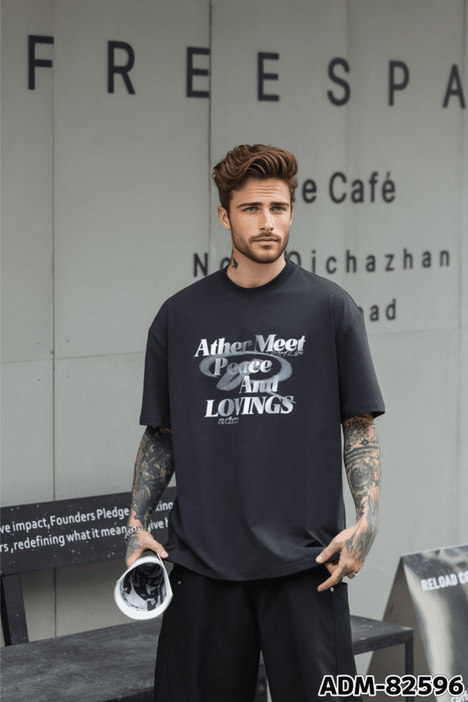 letuswin | SS25 Streetwear T-Shirt | Loose Fit Badge Print | Tech Cotton | Daily Casual Unisex  #82596 - Image 4