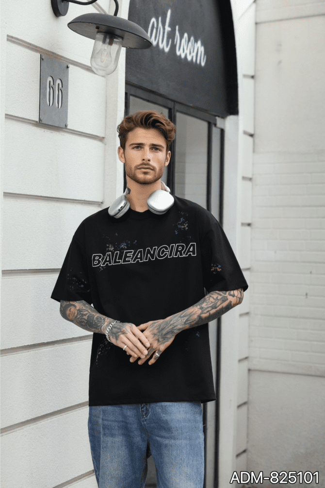 letuswin | SS25 Heavyweight Streetwear | Loose Fit Distressed Splatter Print | Outdoor Camping Unisex Matching #825101 - Image 3