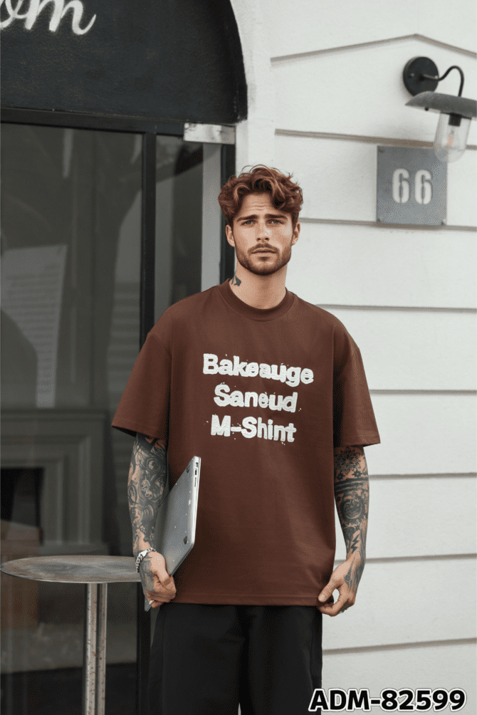 letuswin | SS25 Heavyweight T-Shirt | Oversized High-Street Coating Print | Tech Cotton | Casual Unisex  #82599 - Image 2