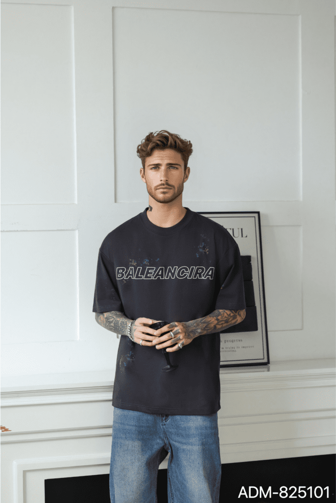 letuswin | SS25 Heavyweight Streetwear | Loose Fit Distressed Splatter Print | Outdoor Camping Unisex Matching #825101 - Image 5