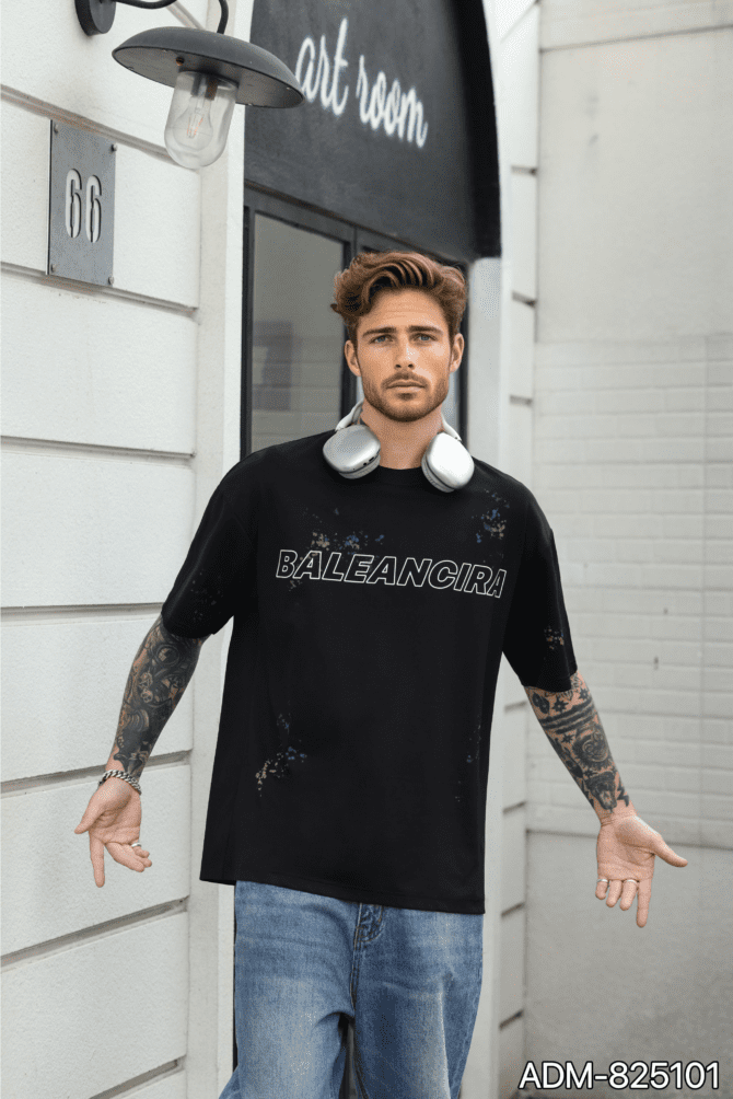 letuswin | SS25 Heavyweight Streetwear | Loose Fit Distressed Splatter Print | Outdoor Camping Unisex Matching #825101 - Image 4