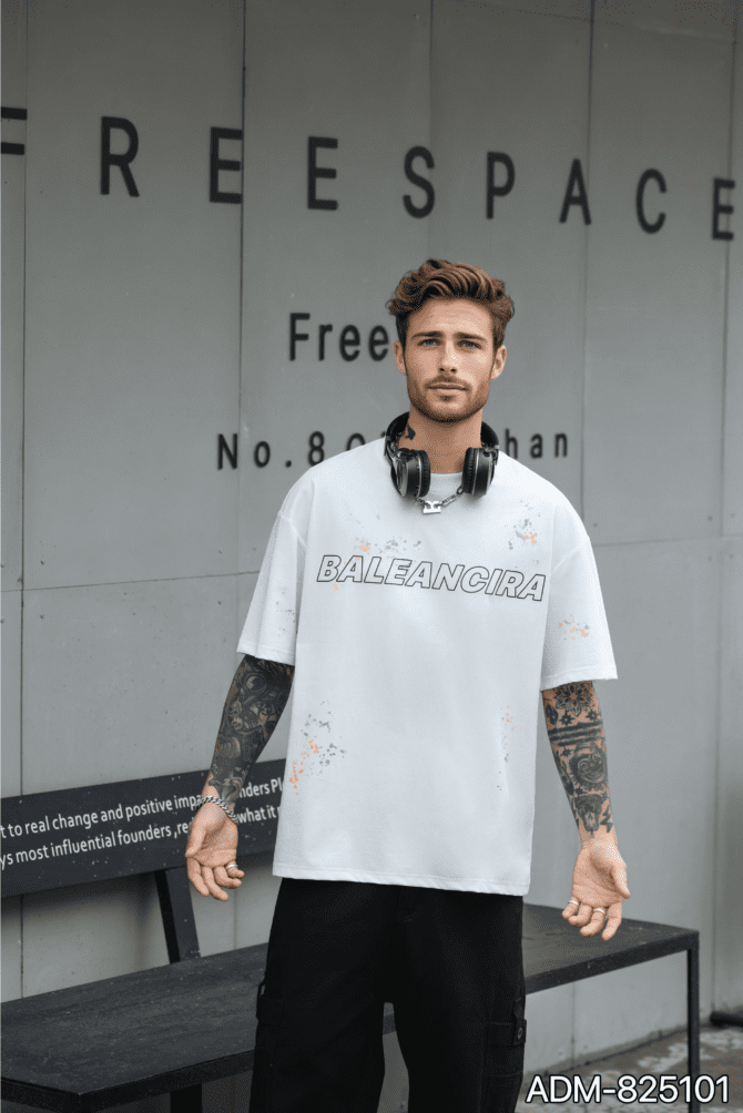 letuswin | SS25 Heavyweight Streetwear | Loose Fit Distressed Splatter Print | Outdoor Camping Unisex Matching #825101 - Image 2