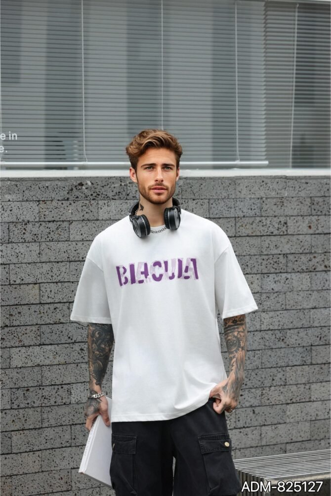 letuswin | Streetwear Brand Short-Sleeve | Heavyweight Oversized Contrast Color | Embroidery & Foam Print | Urban Unisex Matching #825127