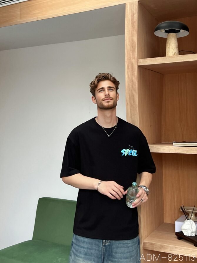letuswin|Heavyweight New Oversized Tee | Embroidered Stripe Coating Tech | Sportswear Unisex Matching #825113 - Image 3