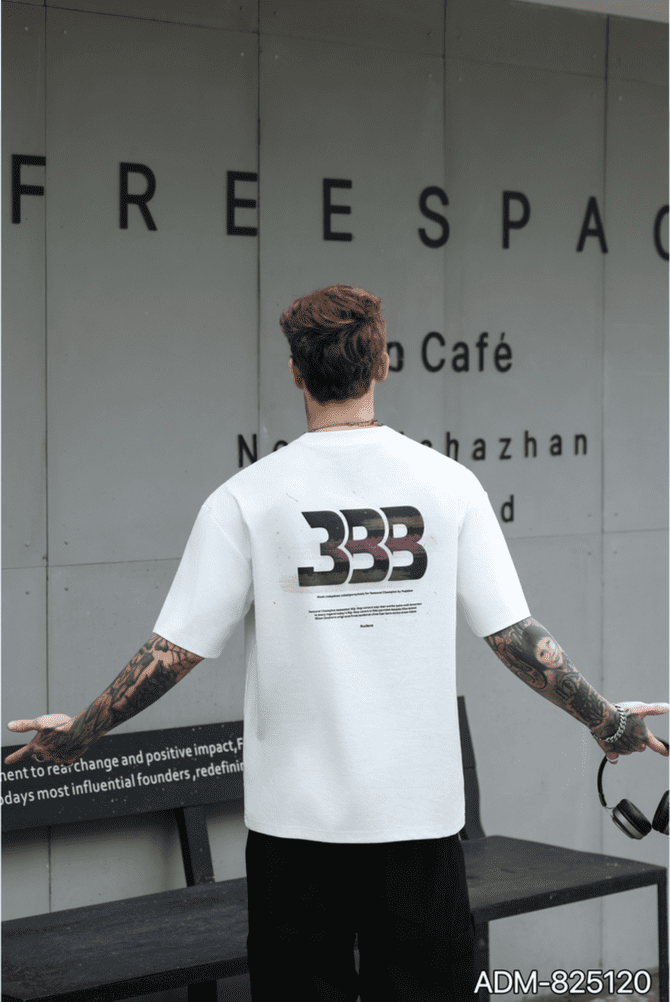 letuswin | SS25 New Heavyweight Tee | Oversized High-Street Striped Print | Outdoor Camping Unisex Styling #825120 - Image 2