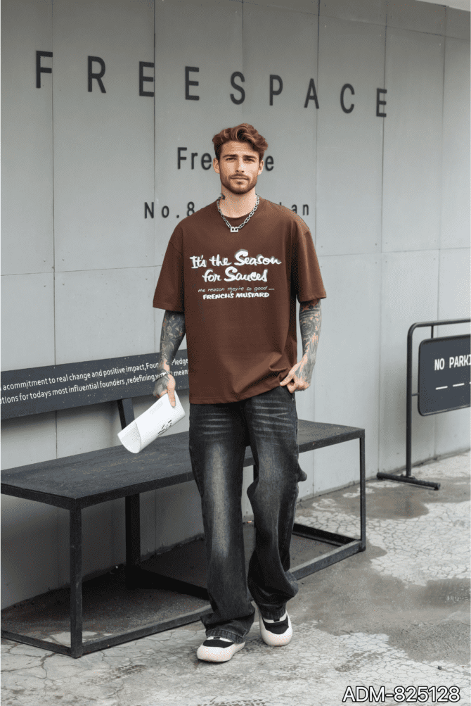 Heavyweight New Release | Loose Fit High-Street Retro 3D Coating Print | Urban Unisex Streetwear #825128 - Image 2