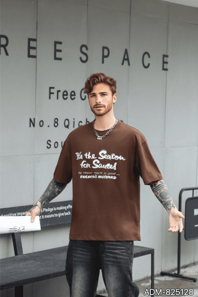 Heavyweight New Release | Loose Fit High-Street Retro 3D Coating Print | Urban Unisex Streetwear #825128