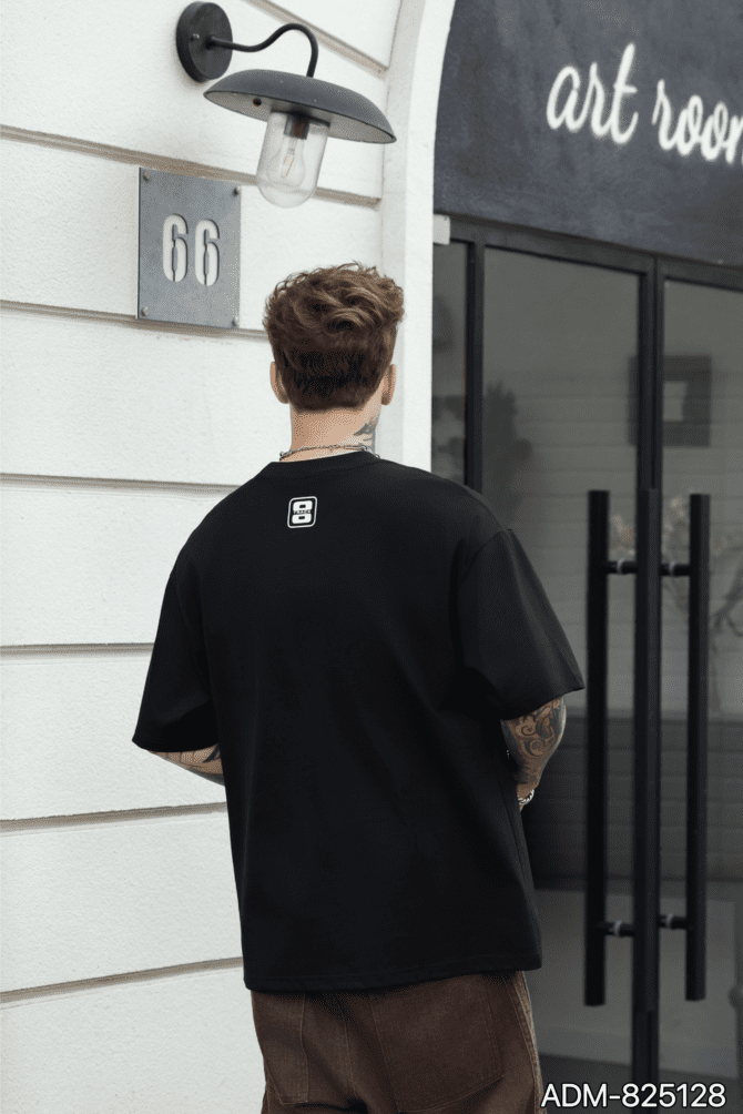 Heavyweight New Release | Loose Fit High-Street Retro 3D Coating Print | Urban Unisex Streetwear #825128 - Image 4