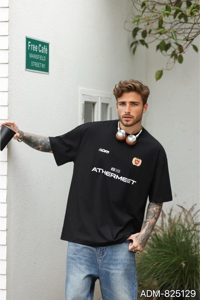 letuswin | SS25 Heavyweight New Release | Oversized Distressed Print | Daily Casual Unisex  #825129 - Image 4