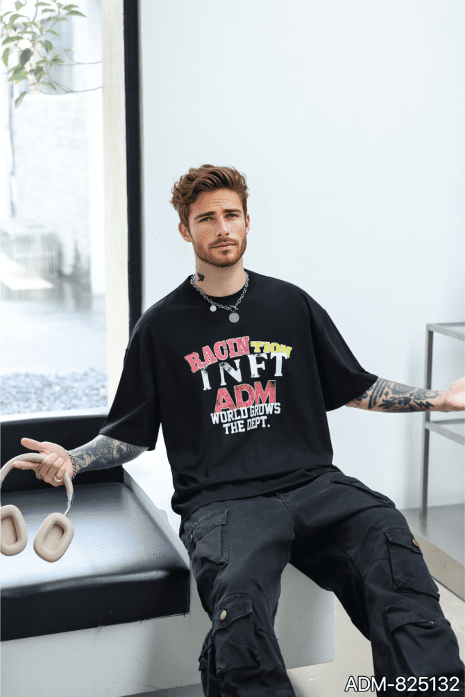 letuswin | SS25 Heavyweight T-Shirt | Oversized Distressed Street Print | Gender-Neutral Styling  #825132 - Image 2