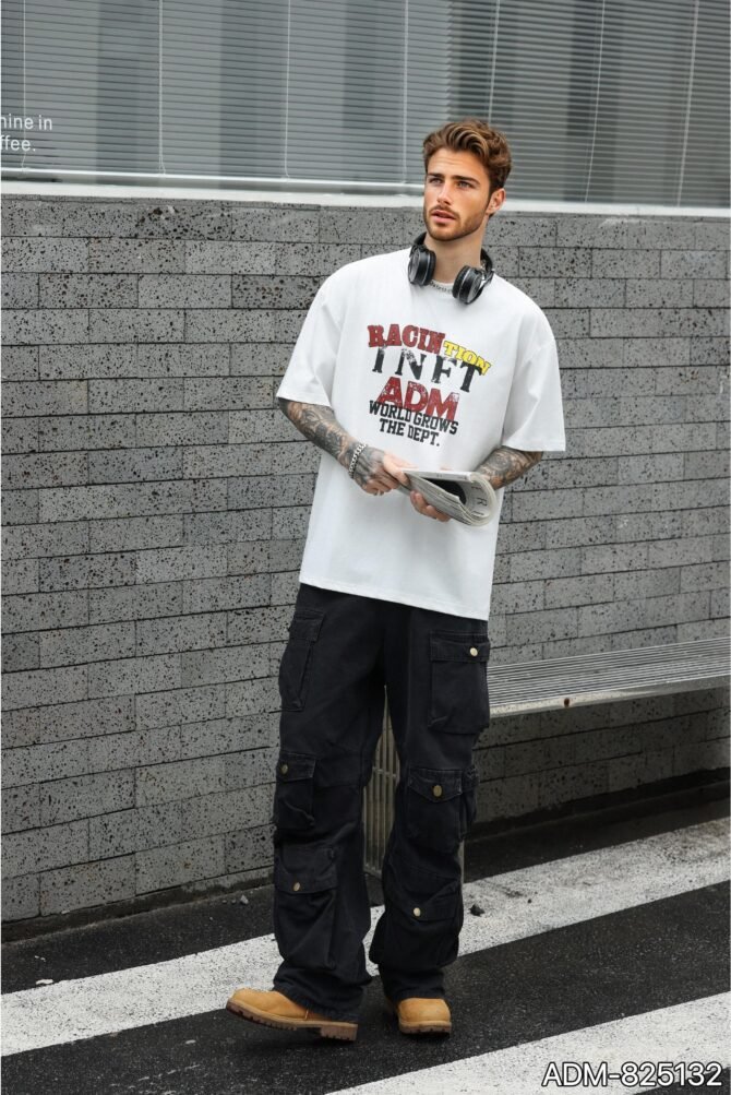 letuswin | SS25 Heavyweight T-Shirt | Oversized Distressed Street Print | Gender-Neutral Styling  #825132 - Image 3
