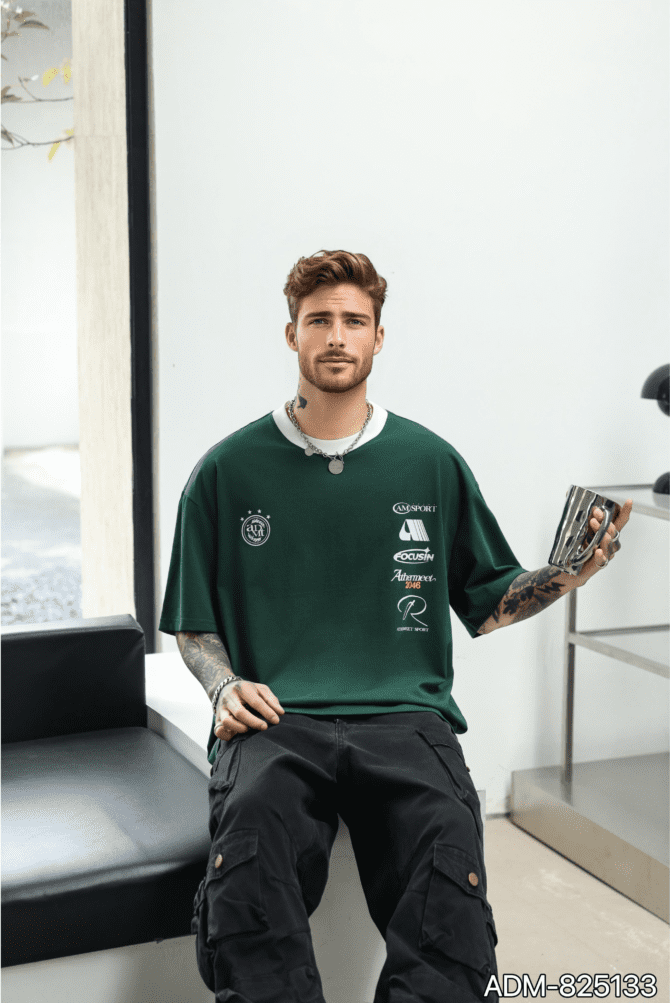 letuswin | 250g Heavyweight SS25 Tee | Loose Fit Contrast Collar Design | Sportswear Unisex Matching  #825133 - Image 6