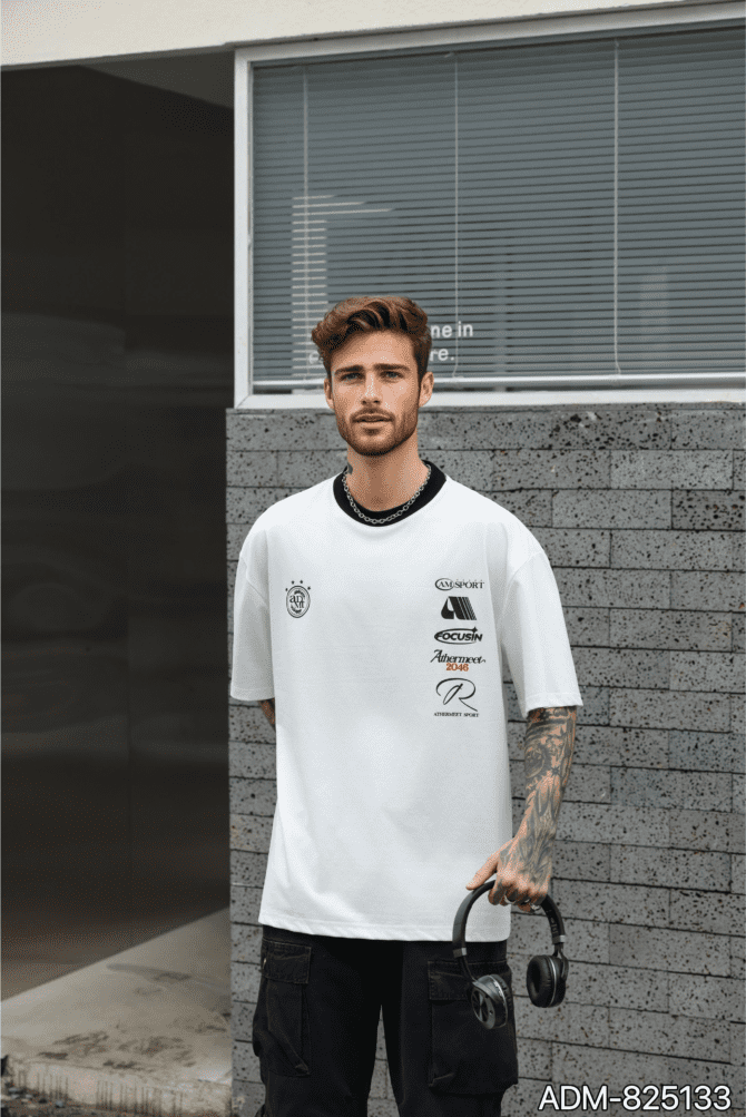 letuswin | 250g Heavyweight SS25 Tee | Loose Fit Contrast Collar Design | Sportswear Unisex Matching  #825133 - Image 7