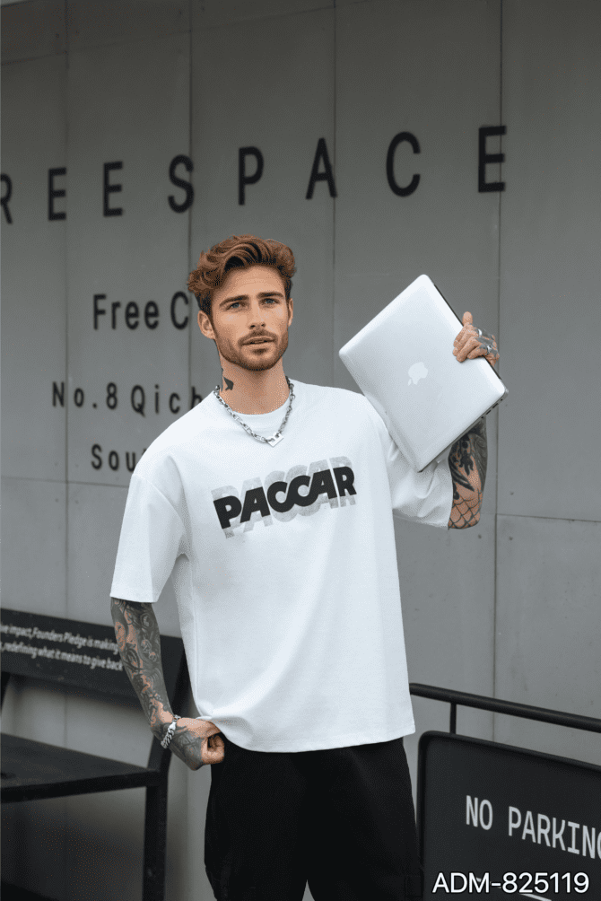 SS25 New Short-Sleeve Tee | Oversized American Vintage Textured Burnout | 210g Outdoor Commuter Essential #825119 - Image 6