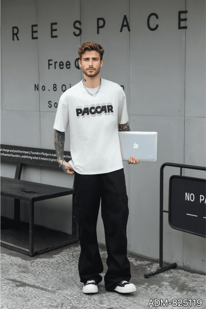 SS25 New Short-Sleeve Tee | Oversized American Vintage Textured Burnout | 210g Outdoor Commuter Essential #825119 - Image 7