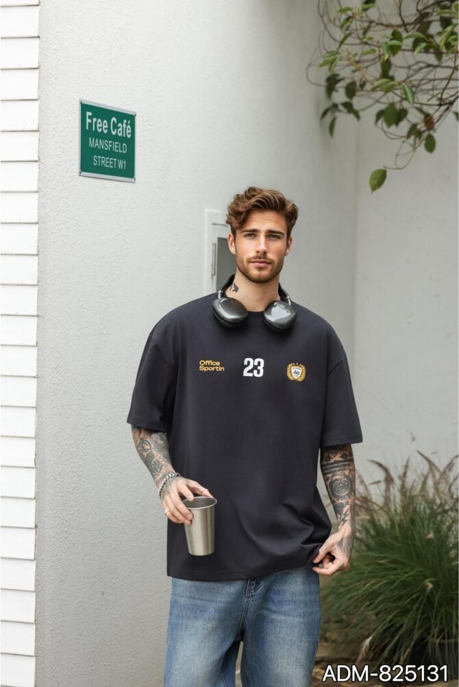 letuswin | 260g Heavyweight Streetwear Tee | Loose Fit Retro Tech Cotton Print | Daily Casual Unisex   #825131 - Image 4