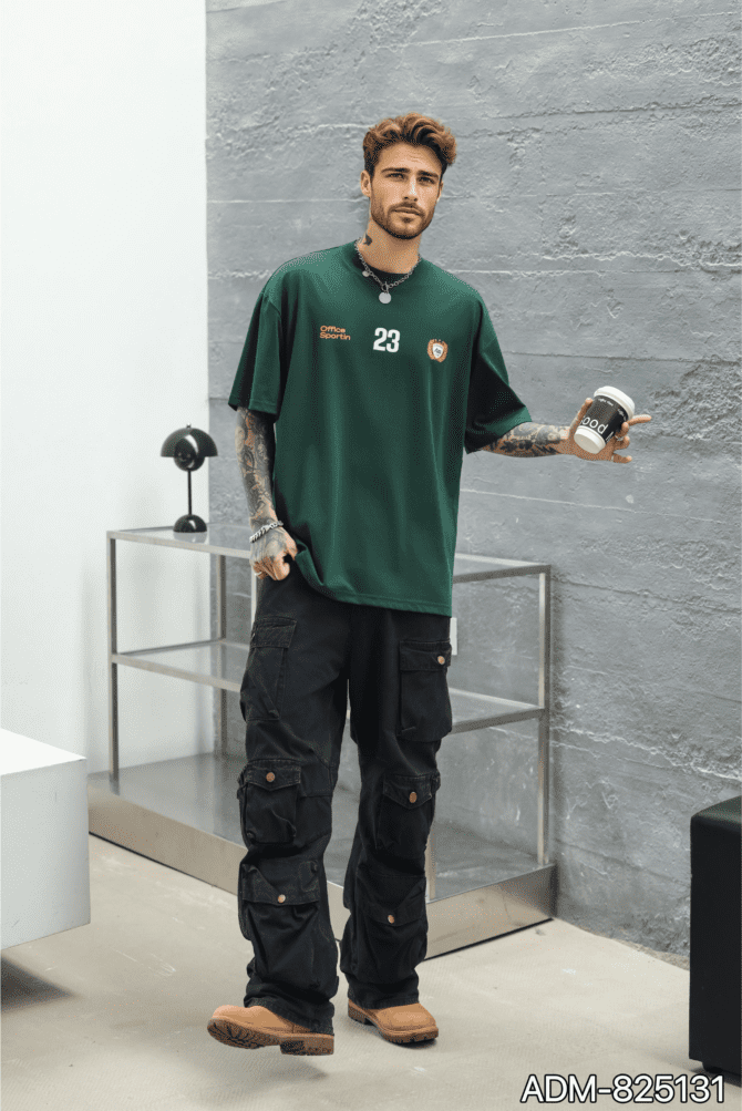 letuswin | 260g Heavyweight Streetwear Tee | Loose Fit Retro Tech Cotton Print | Daily Casual Unisex   #825131 - Image 5