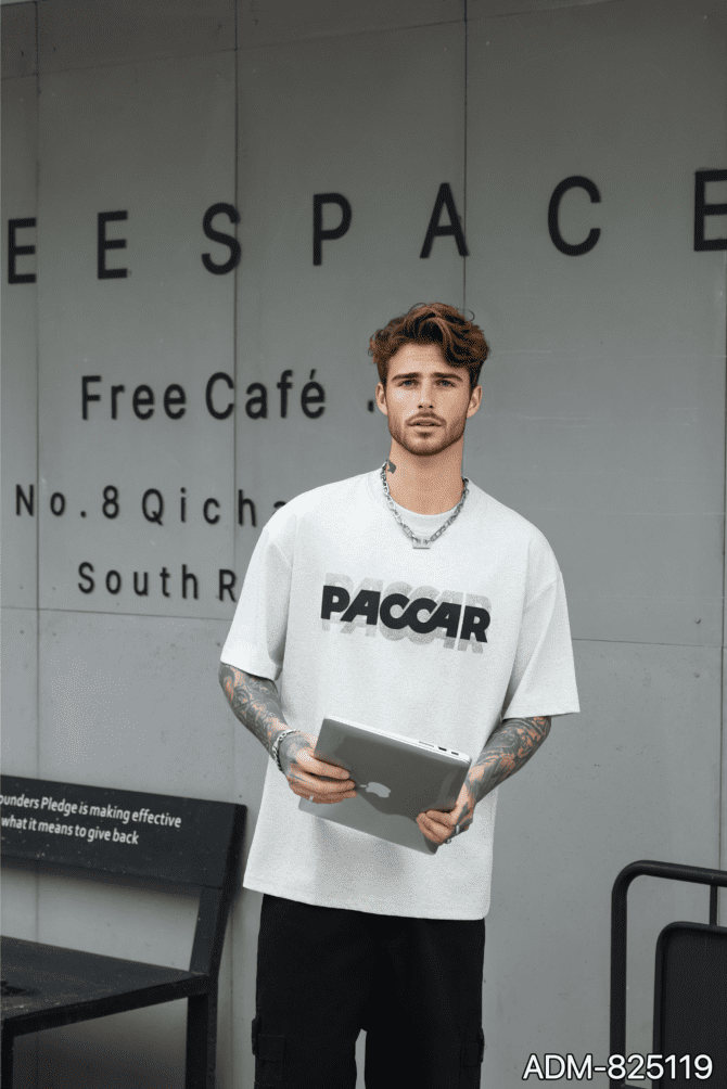 SS25 New Short-Sleeve Tee | Oversized American Vintage Textured Burnout | 210g Outdoor Commuter Essential #825119 - Image 8