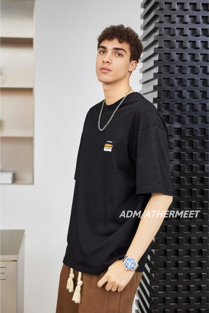 letuswin|SS25 Streetwear Oversized Tee | Vintage Washed Label Detail | Urban Commuter Staple #825137