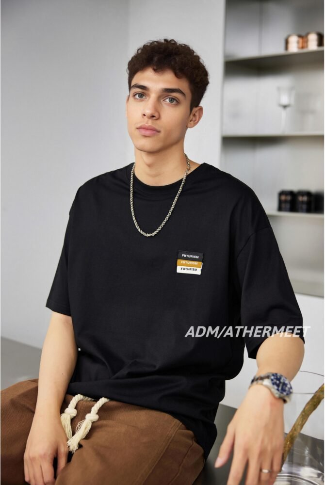 letuswin|SS25 Streetwear Oversized Tee | Vintage Washed Label Detail | Urban Commuter Staple #825137 - Image 2