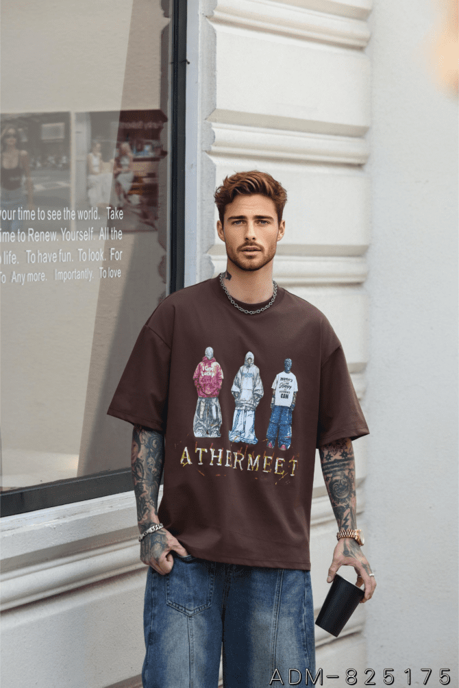 letuswin|New Guochao Short-Sleeve | Loose Fit American Print | Streetwear Daily Rotation #825175 - Image 5