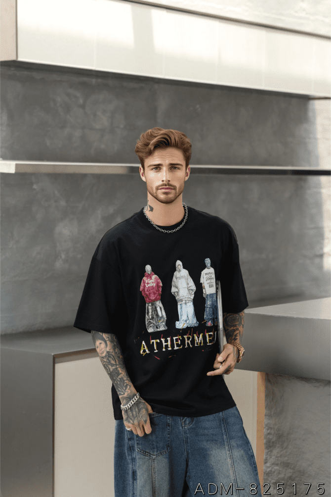 letuswin|New Guochao Short-Sleeve | Loose Fit American Print | Streetwear Daily Rotation #825175 - Image 2