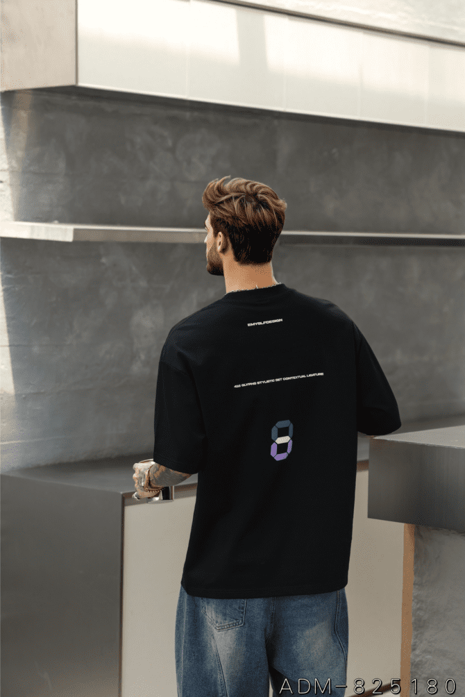letuswin|Heavyweight Mountain Style Tee | Loose Fit American Foam Print | Unisex Casual Wear #825180 - Image 2