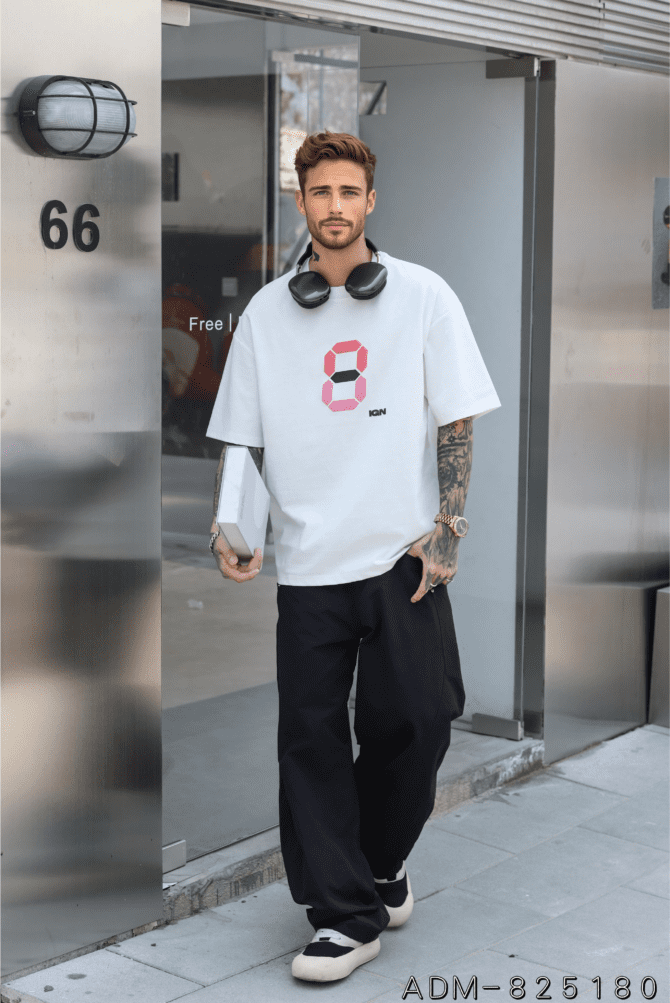 letuswin|Heavyweight Mountain Style Tee | Loose Fit American Foam Print | Unisex Casual Wear #825180 - Image 3