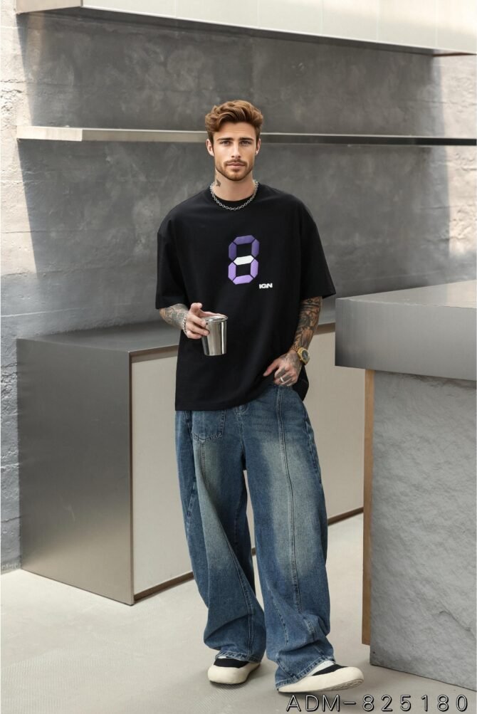 letuswin|Heavyweight Mountain Style Tee | Loose Fit American Foam Print | Unisex Casual Wear #825180 - Image 7