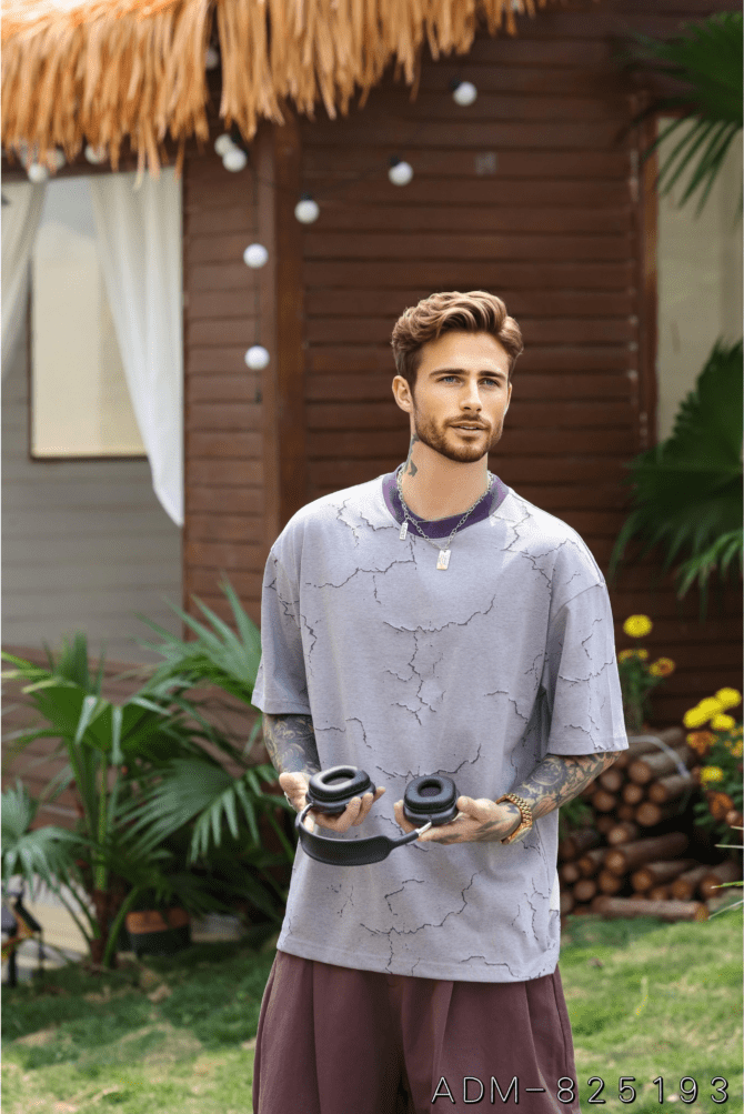 letuswin|SS25 Heavyweight Streetwear | Dual-Tone Fabric Vintage Burnout | Urban Commuter Approved #825193