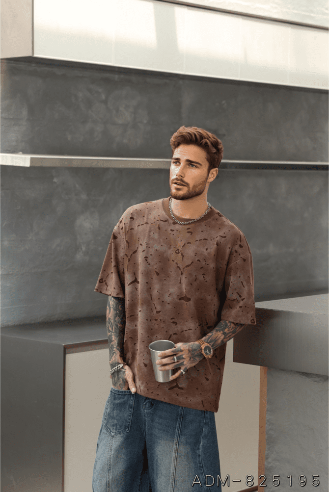letuswin|Heavyweight Streetwear Tee | Dual-Tone Washed Label Burnout | American Vintage Commuter #825195 - Image 7
