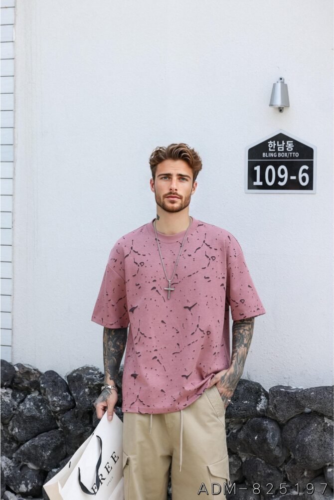 letuswin|SS25 Heavyweight New | Loose Fit Dual-Tone Guochao Burnout Coating | Streetwear Daily Essential #825197 - Image 3
