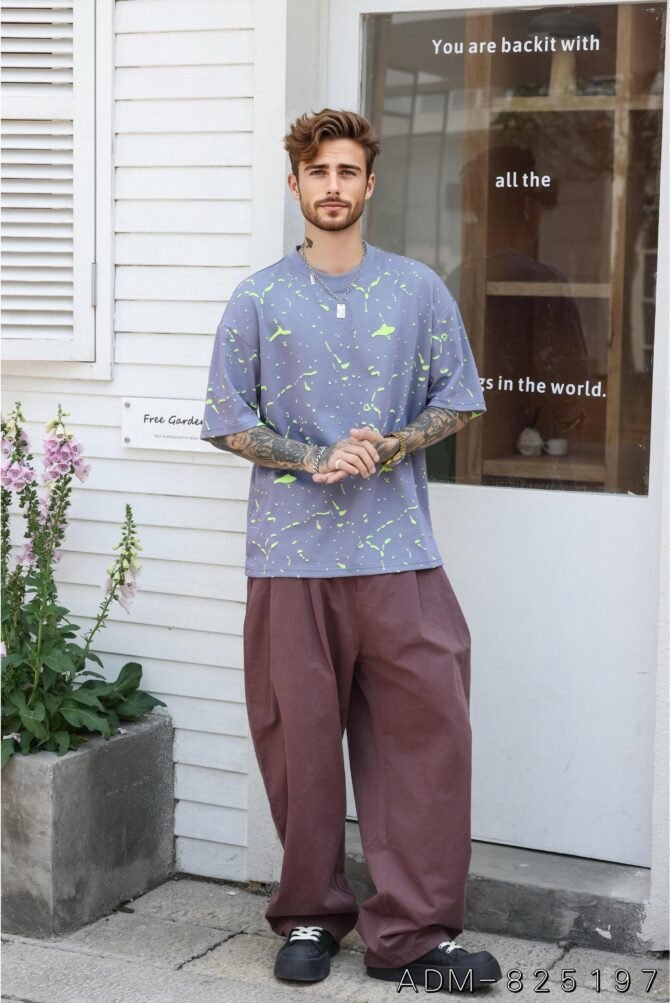 letuswin|SS25 Heavyweight New | Loose Fit Dual-Tone Guochao Burnout Coating | Streetwear Daily Essential #825197 - Image 4