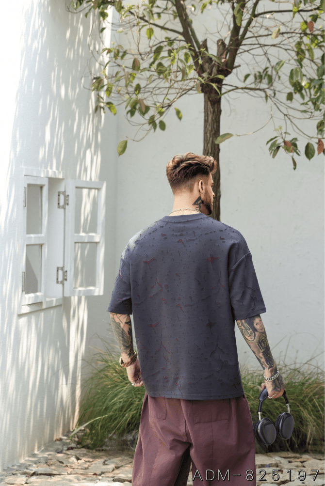 letuswin|SS25 Heavyweight New | Loose Fit Dual-Tone Guochao Burnout Coating | Streetwear Daily Essential #825197 - Image 5