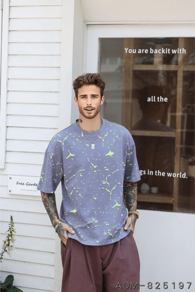 letuswin|SS25 Heavyweight New | Loose Fit Dual-Tone Guochao Burnout Coating | Streetwear Daily Essential #825197 - Image 2