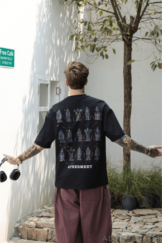 letuswin|SS25 Washed Vintage Tee | Loose Fit Distressed Finish | Sportswear Daily Styling #825178 - Image 6