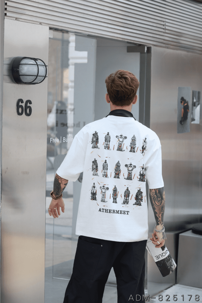 letuswin|SS25 Washed Vintage Tee | Loose Fit Distressed Finish | Sportswear Daily Styling #825178 - Image 4