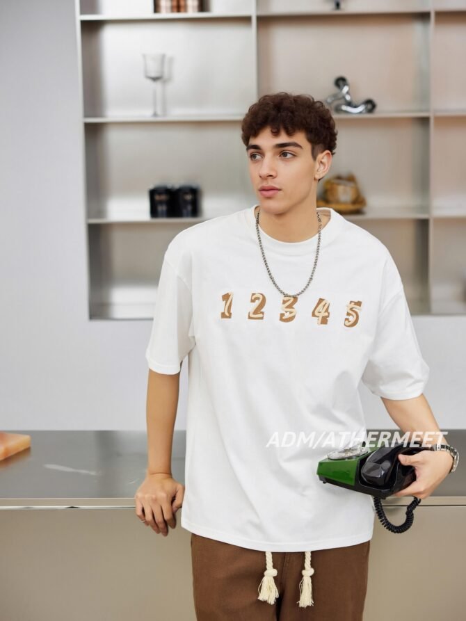 letuswin|SS25 Guochao Short-Sleeve | Loose Fit 3D Embroidery | Business Casual Approved #825136