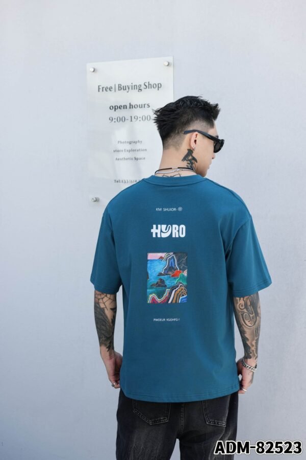 ADM New Custom Jacquard Cotton T-shirt 82523 - 200gsm Premium Streetwear | Wholesale (3 Colors) - Image 7
